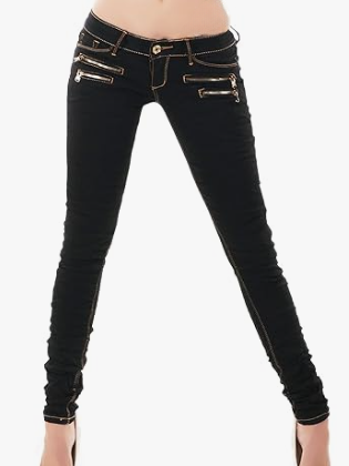 Super Sexy Stretch Jeans Very Low Waist Women Tight Skinny Denim Pants